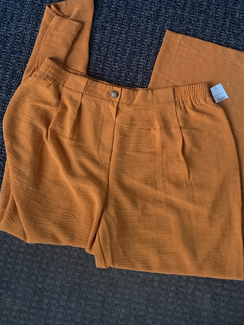 Cato Women's Rust/Terracotta Elastic Waist Crepe Palazzo Dress Pants Size XL - Picture 15 of 15